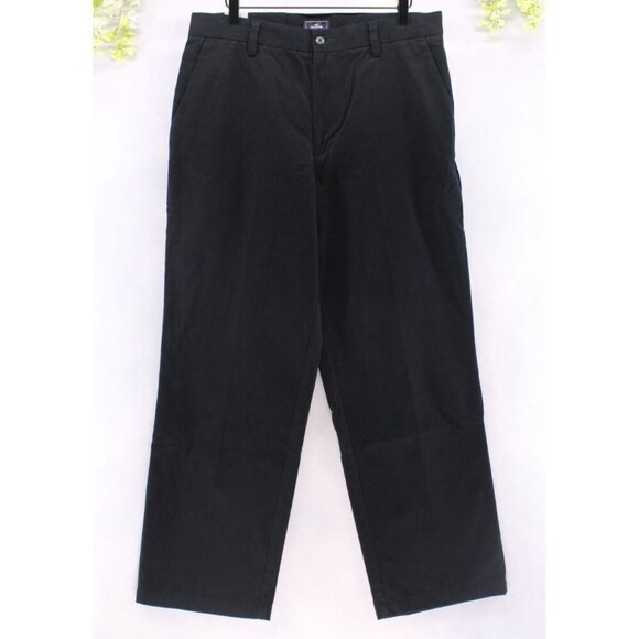 Dockers Men's Classic Fit Brushed Cotton Pant Flat Front Black Sz 34X30 NEW - Picture 1 of 13